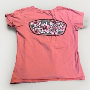 Ron Jon Surf Shop Pink Graphic T-Shirt Women’s Small Short Sleeve Beach Tee